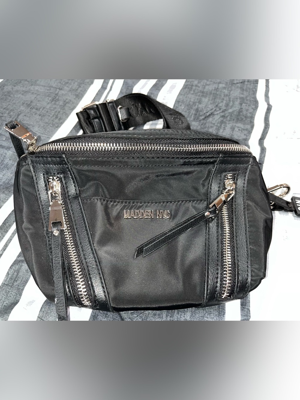 Madden NYC Women black fanny pack Bag